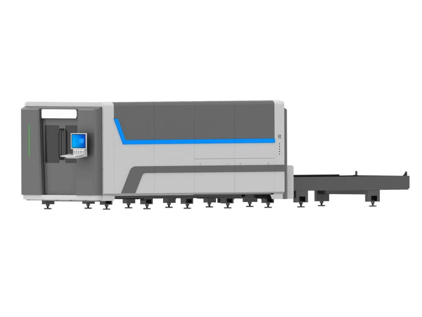 완전히 밀폐된 교환 가능한 고출력 파이버 레이저 커팅 머신